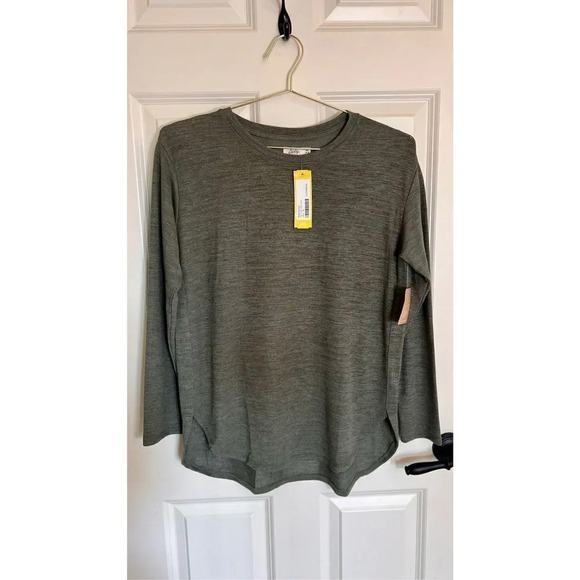 Bixby Nomad woman’s Size XL Grey Long Sleeve T-Shirt Crew Neck NWT - Picture 1 of 13